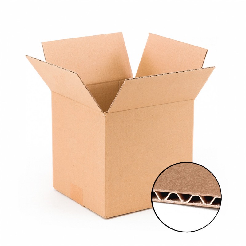 Cajas de cartón planas canal simple marrón
